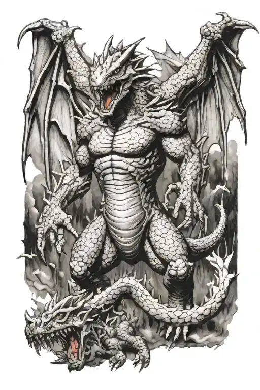 Charizard Wargreymon Godzilla Fighting