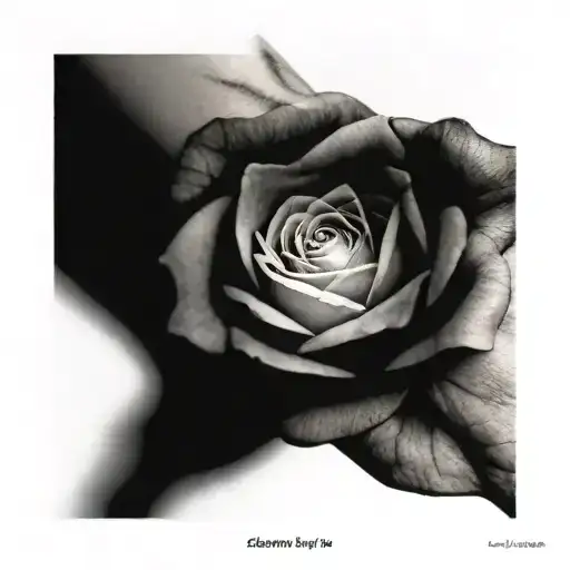 Rose On Upper Inner Wrist With Birth And Death Date Inside The Rose