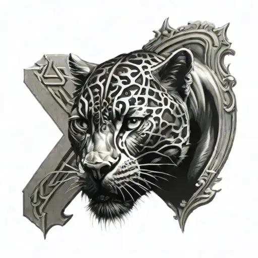 Black Panther With Letter X