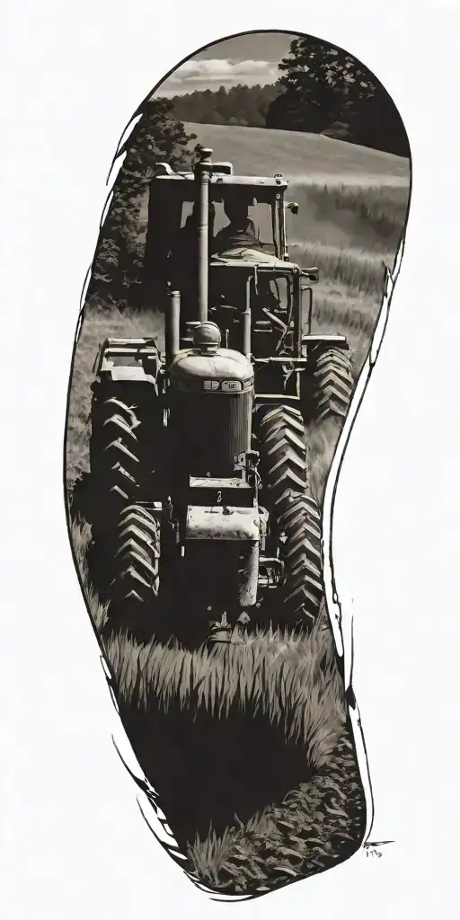Tractor Plowing
