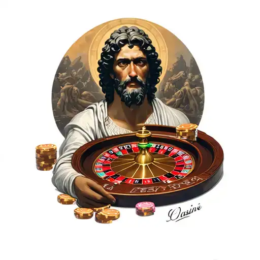 Ancient Greek God With A Casino Roulette Touring