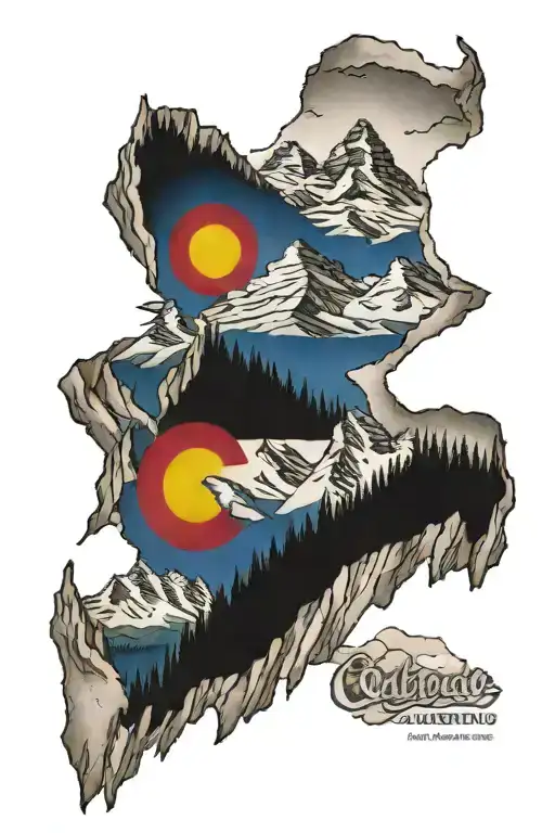 Colorado Flag Mountain Landscape