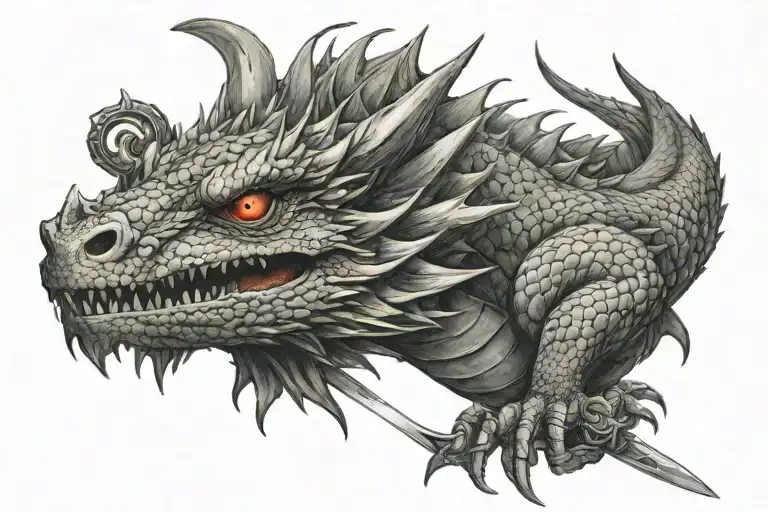 Dragon With Sword