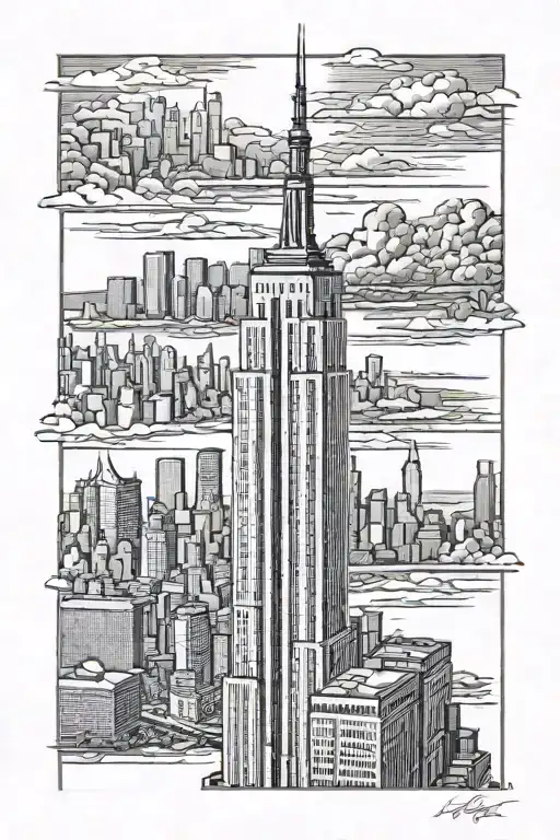 Nyc Empire State Building Twin Towers