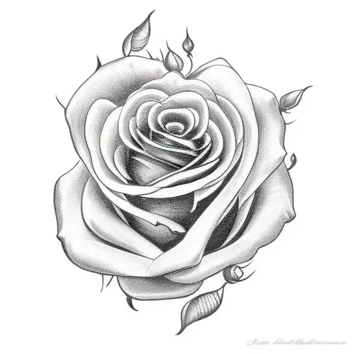 Mother Mary Praying With Rose