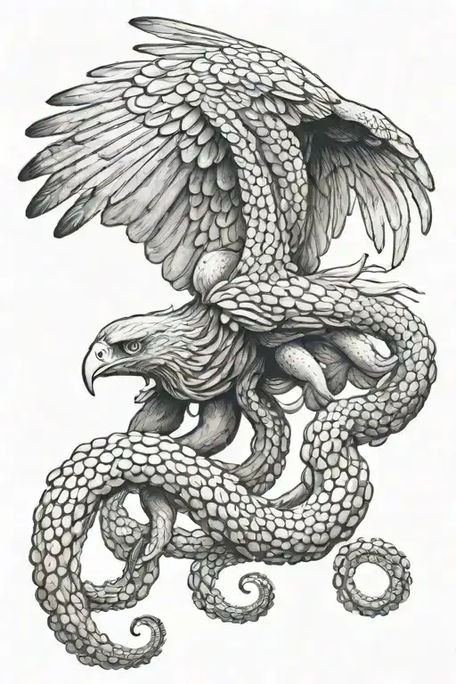 Octopus Fighting An Eagle