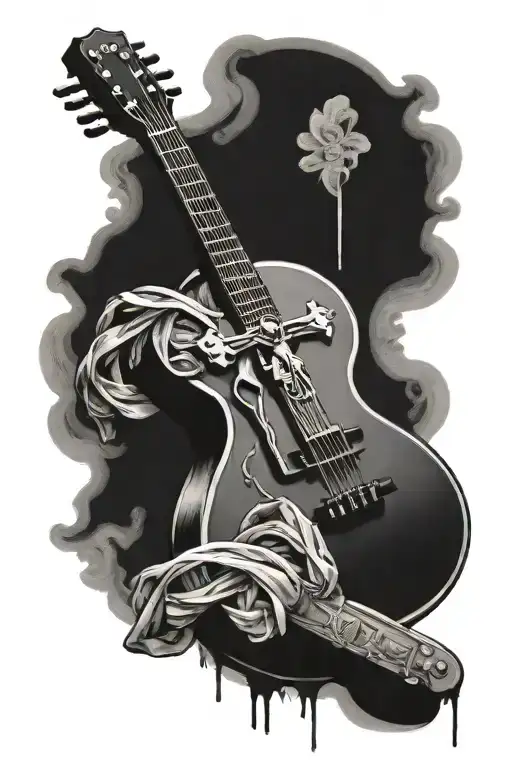 Guitar And Crucifix