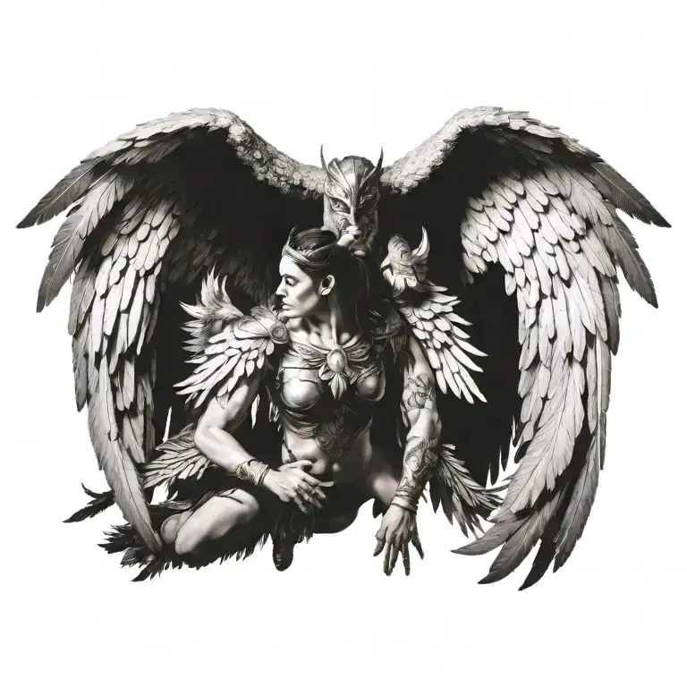 Valkyrie Extended Wings Spread Wide Flying