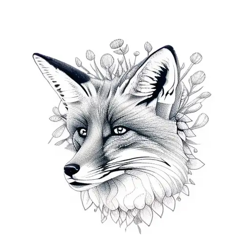 Fox With Cornflowers