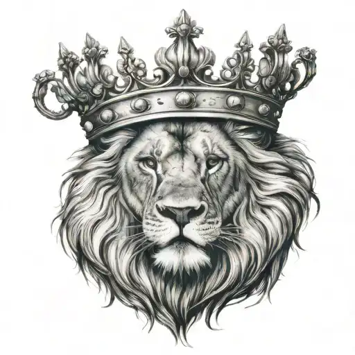 Lion Wearing A Crown