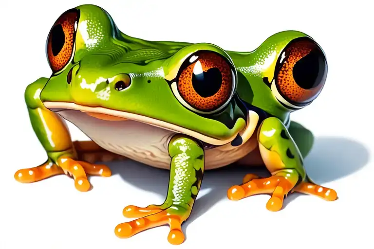 Cartoon Like Frog With Big Eyes