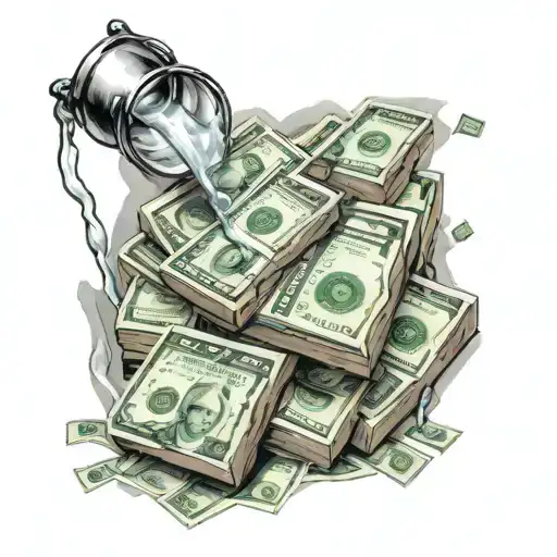 Bricks Money Pouring