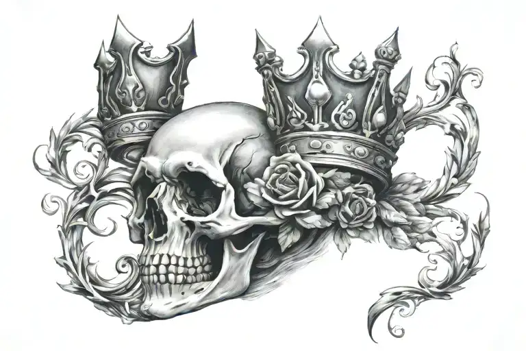 Greene On My Back Tattoo With Crown