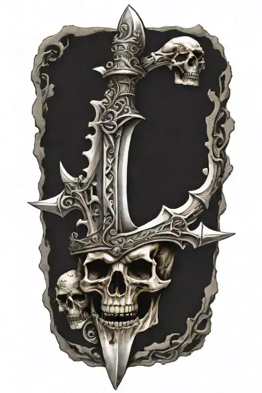 Dagger Made Of Bones Realistic