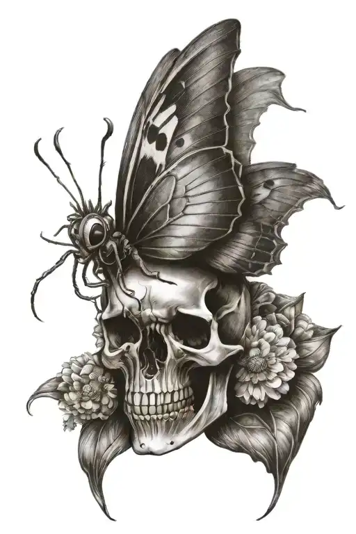 Butterfly Skull Made