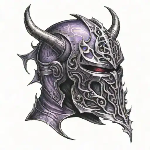 Demon Knight Purple Aura No Face Helmet