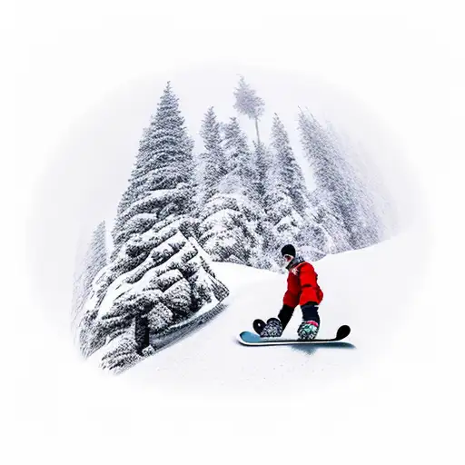 A Heartwarming Scene Of A Father And Daughter Snowboarding Together In The Mountains