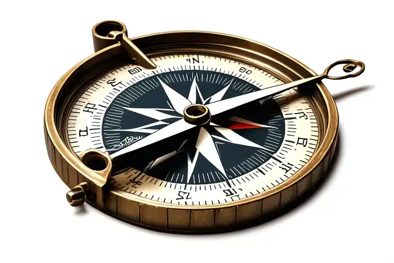 A 3D Compass In A Diagonal Perspective