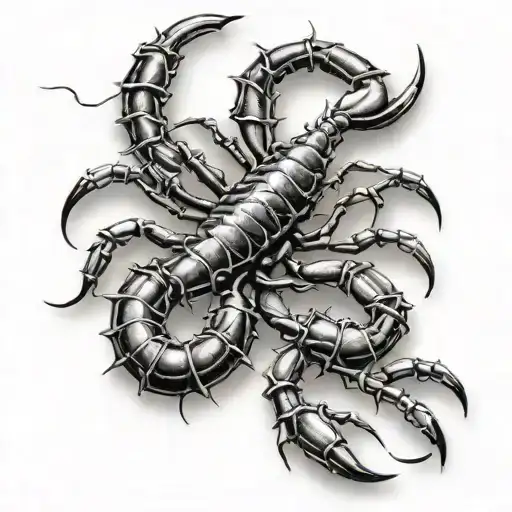 Scorpion With Barbed Wire Tail