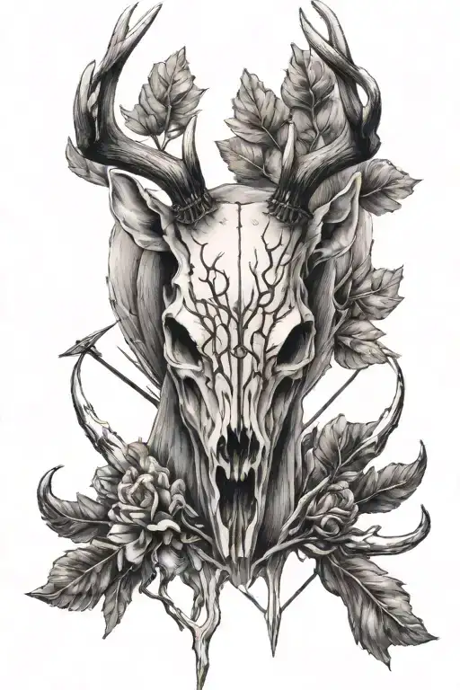 Deer Skull And Arrows Crossed