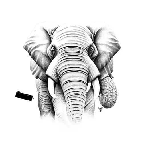 Elephant With Human Eyes