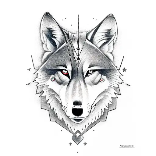 Female Archer And Wolf