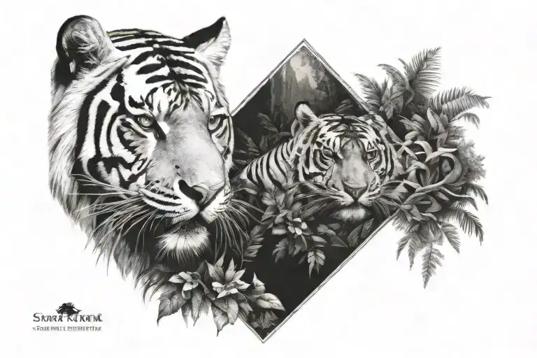 Eye Of Providence Tiger Jungle Scene