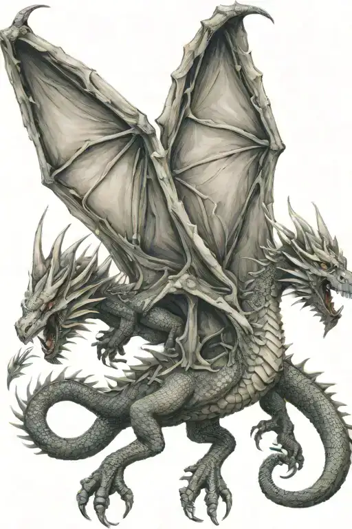A Twoheaded Dragon With Two Wings