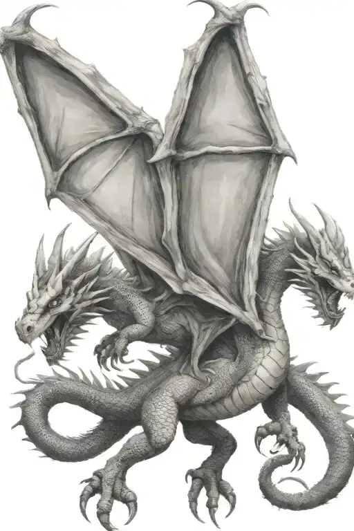 A Twoheaded Dragon With Two Wings