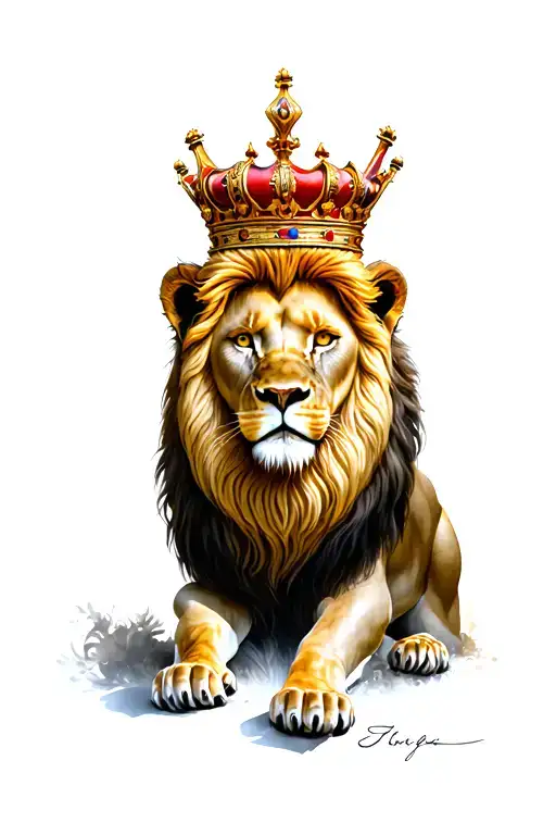 Lion With A Crown