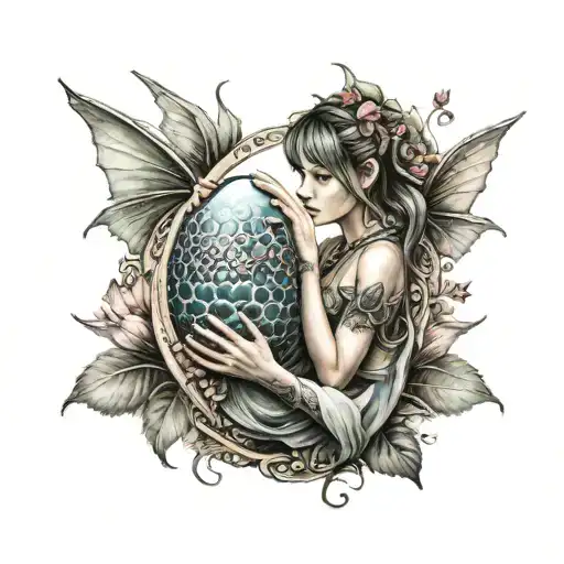 Fairy Holding A Dragon Egg