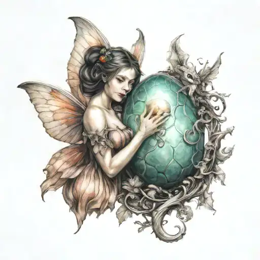 Fairy Holding A Dragon Egg