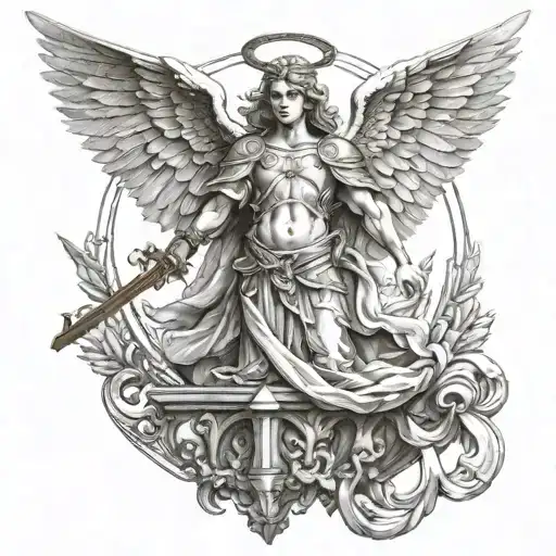 Fantasy Angel Holding A Sword