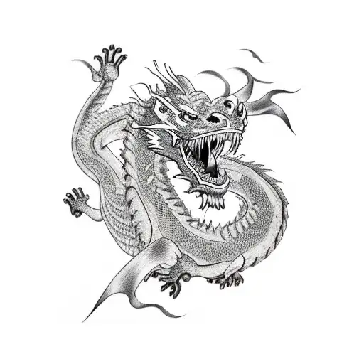 Dragon Hugging A Tiger