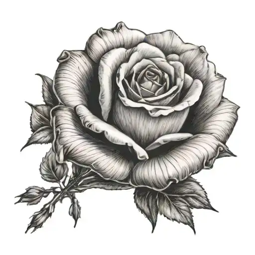 Woman's Hand Holding A Rose