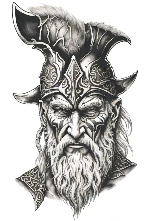 Odin God Of War Face One Eye