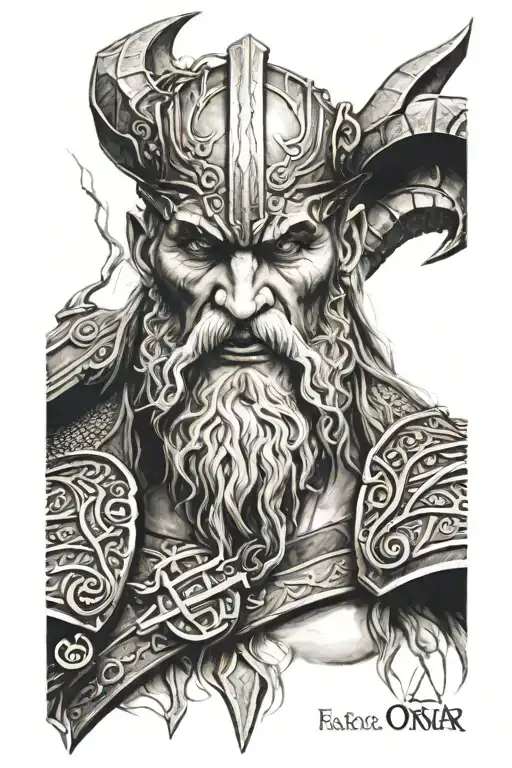 Odin God Of War Face One Eye