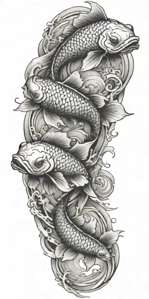 Traditional Japanese Koi Fish Tattoo Design Inspired By Technology