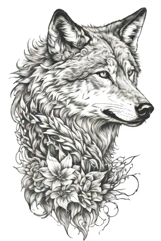 Contains The Theme Of Loneliness Man Wolf Tattoo For Arm