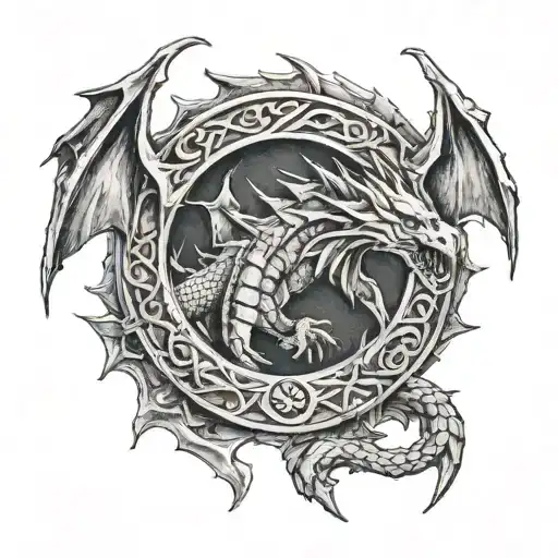Skyrim Dragon Logo