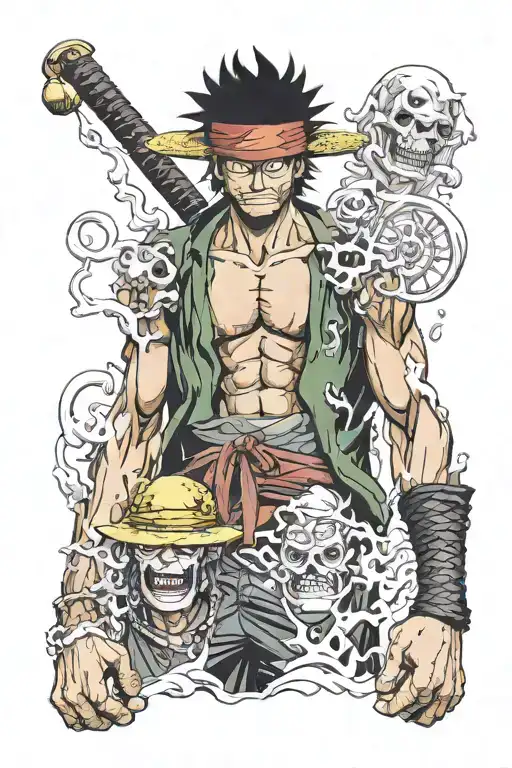 One Piece Luffy Zoro Gold Roger Shanks Kaido