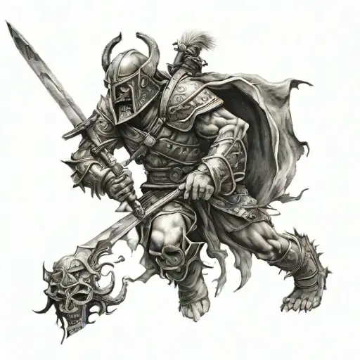 Warrior Battling Inner Demons