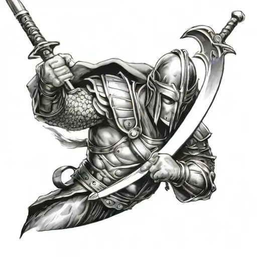 Warrior Wielding A Sword