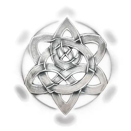 Celtic Triquetra Over A Celtic Ruin Coin On 3D