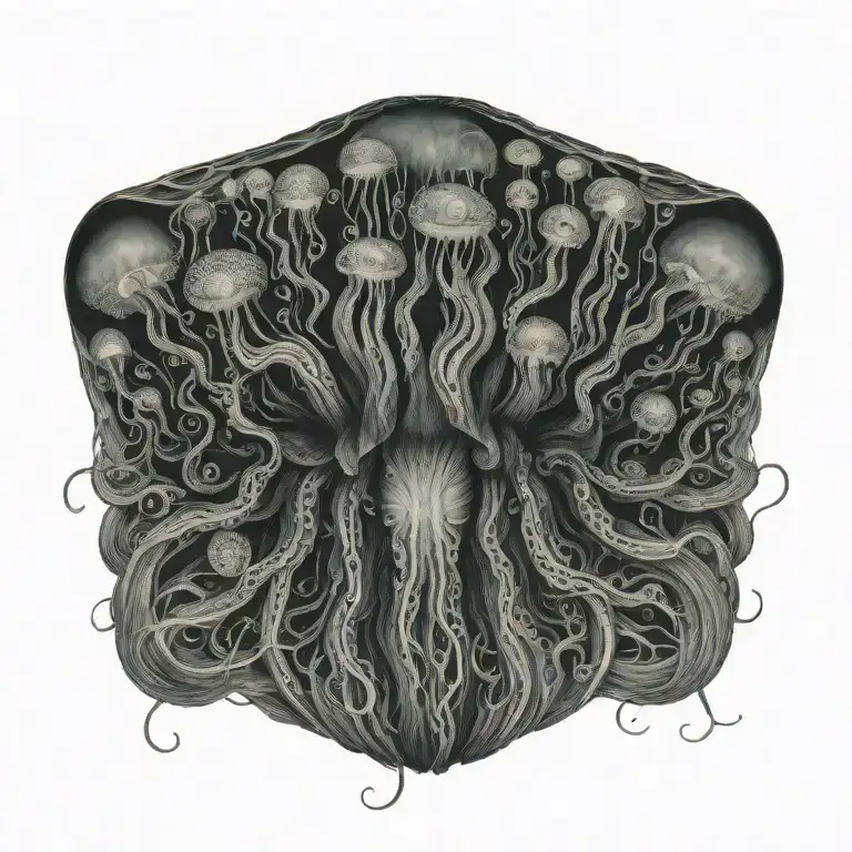 Gargon Jellyfish With Many Eyes In Her Hair
