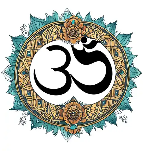 Divya And Om Symbol Intertwined