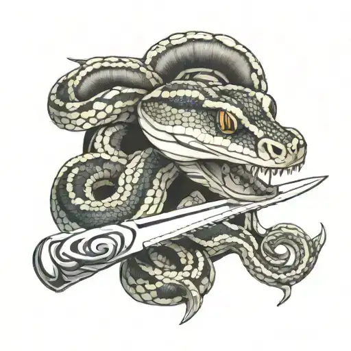 Chef Knife With Ball Python Wrapped