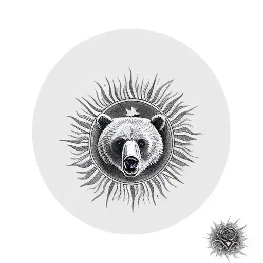 A Bear Hugging The Sun