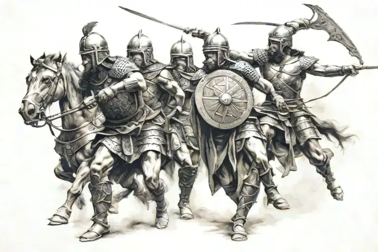 Dacian Warrior Fighting Romans