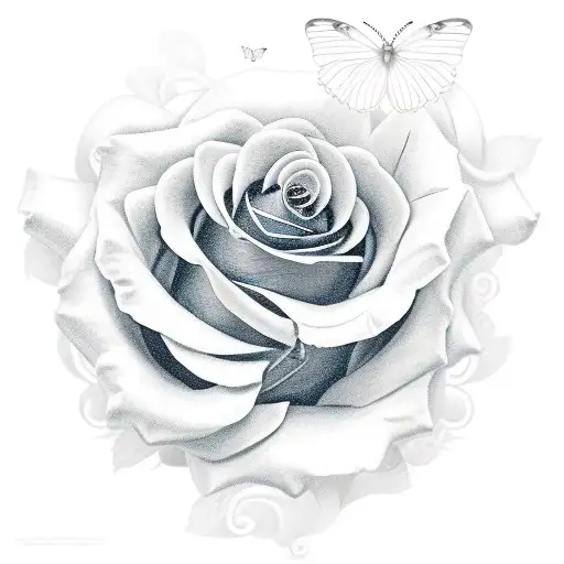 Rose And Butterfly